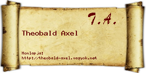 Theobald Axel névjegykártya